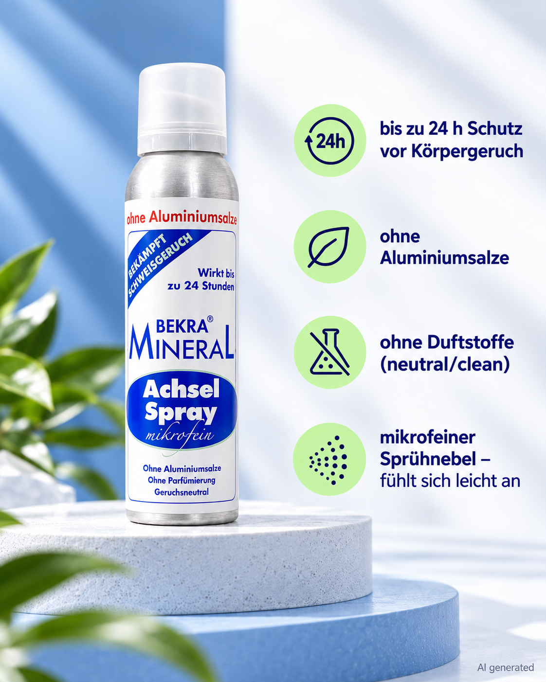 Achselspray Mikrofein Aluminiumfrei